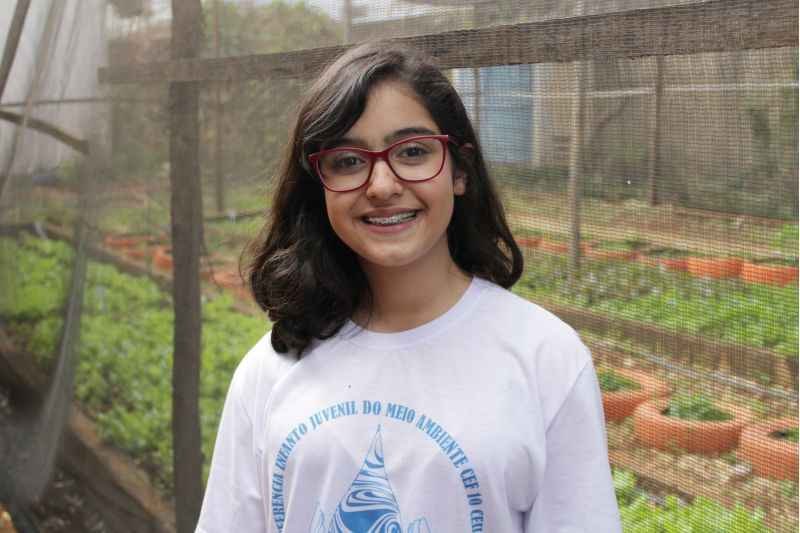 Maria Eduarda Fernandes de Oliveira,  12 anos, aluna do 8º ano | Foto: Marilia Lima/Esp. CB/D.A Press