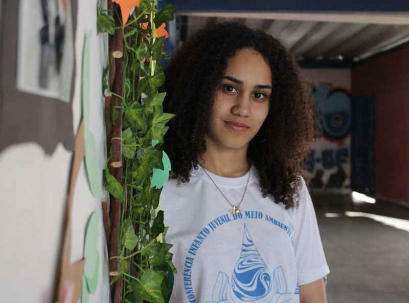 Raquel Marques da Silva, 13 anos, aluna do 8º ano | Foto: Marilia Lima/Esp. CB/D.A Press