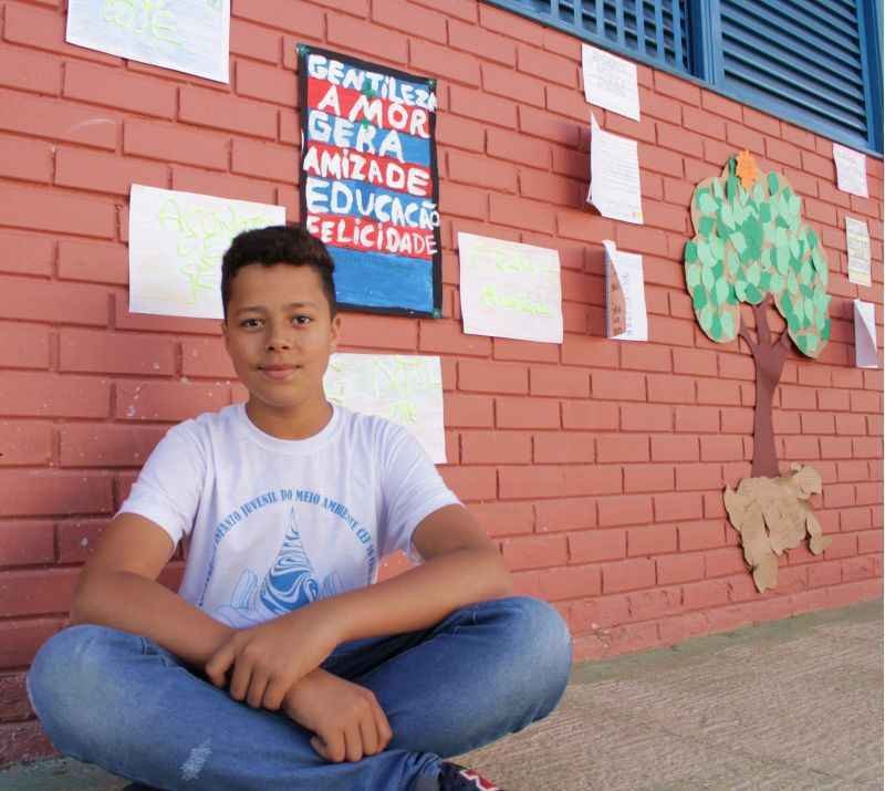 Pedro Henrique Rocha, 12 anos, aluno do 7º ano | Foto: Marilia Lima/Esp. CB/D.A Press