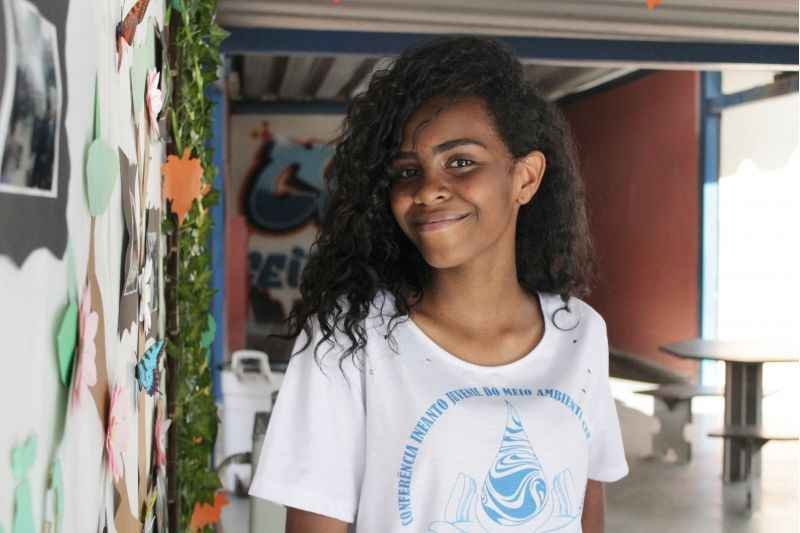 Isadora Regina Menezes de Sousa, 13 anos, aluna do 8º ano | Foto: Marilia Lima/Esp. CB/D.A Press
