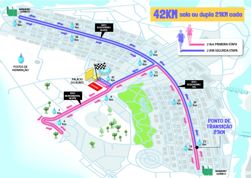 Percurso de 42KM
