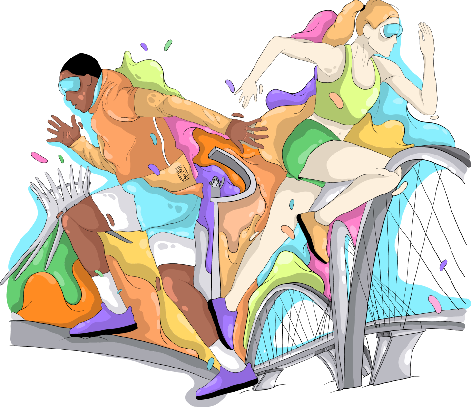 Ilustração da corrida do Correio Braziliense