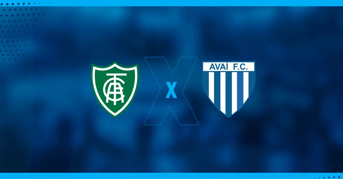 Escudos de América-MG x Avaí, que se enfrentam pela Série B do Brasileiro