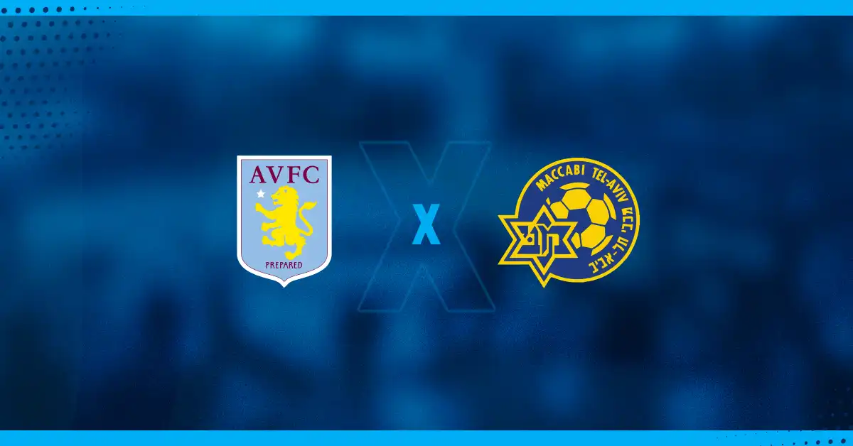 Escudos de Aston Villa x Maccabi Tel Aviv