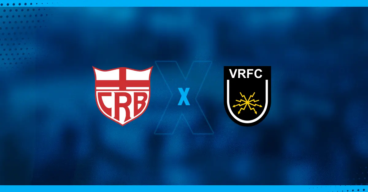 Escudos de CRB x Volta Redonda, que se enfrentam pelo Brasileirão Série B