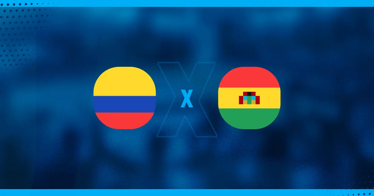 Escudos de Colômbia x Bolívia, que se enfrentam pelas Eliminatórias da Copa do Mundo