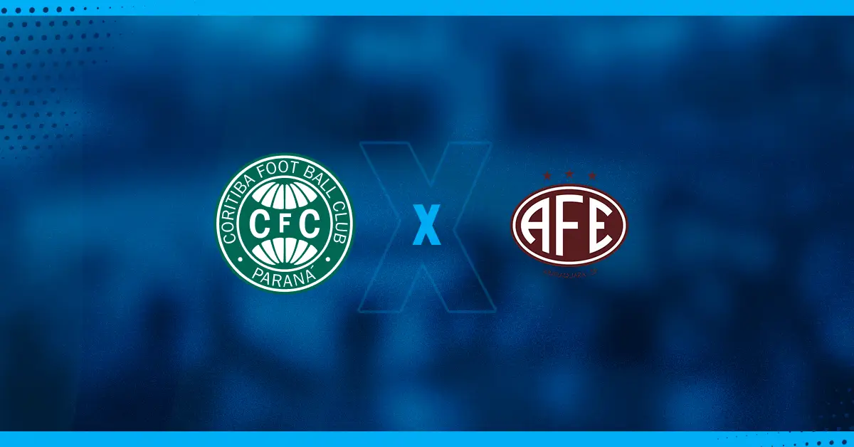 Escudos de Coritiba x Ferroviária, que se enfrentam pela Série B