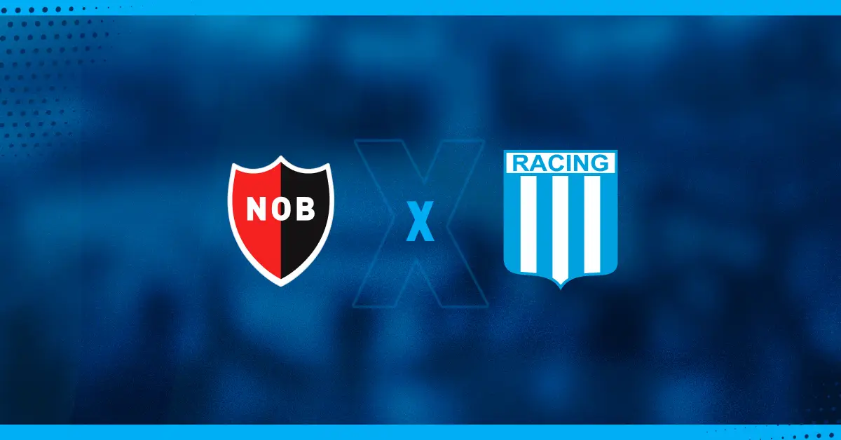 Escudos de Newell´s Old Boys x Racing, que se enfrentam pelo futebol argentino