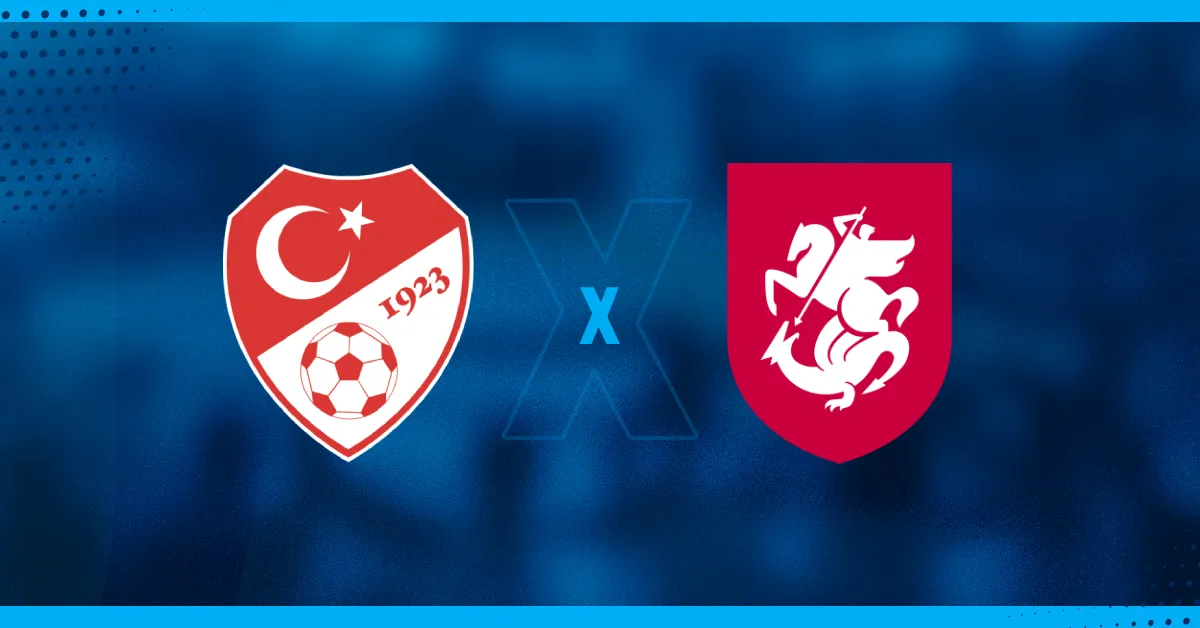Escudos de Turquia e Geórgia, que se enfrentam pela Eurocopa.