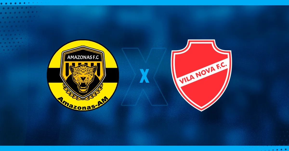 Escudos de Amazonas e Vila Nova, que se enfrentam pela Série B.