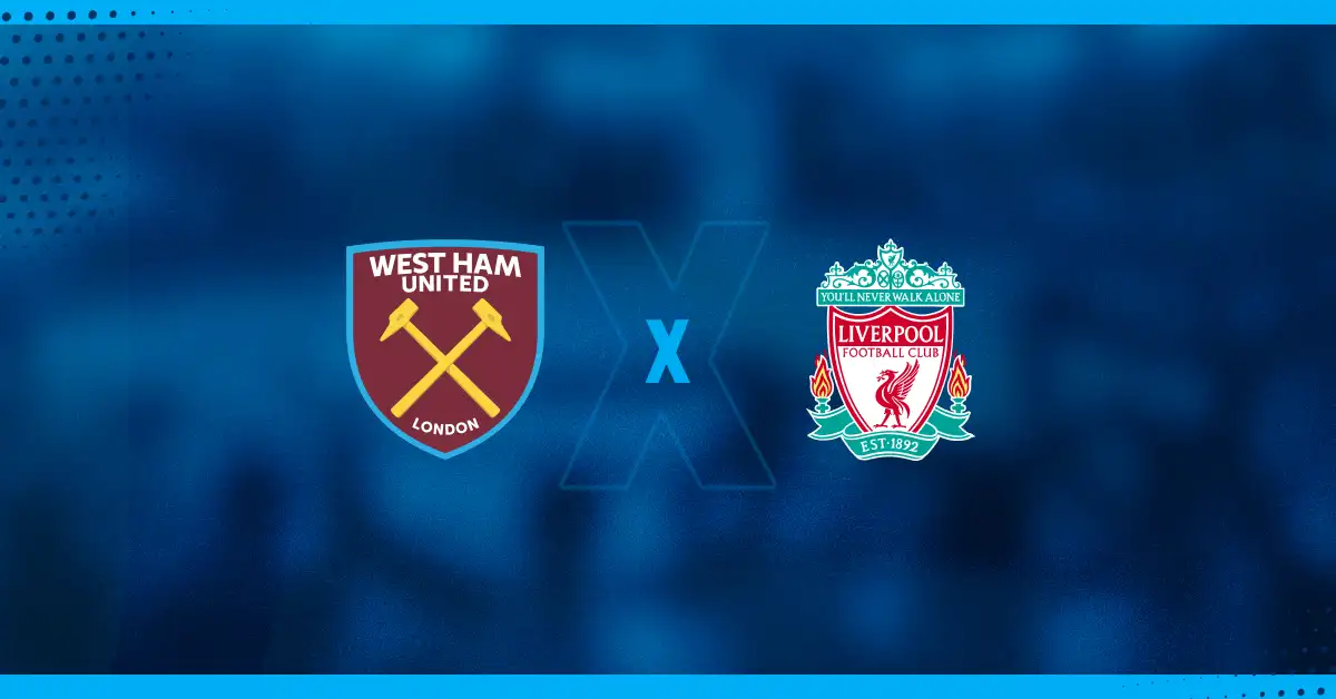 Escudos de West Ham x Liverpool