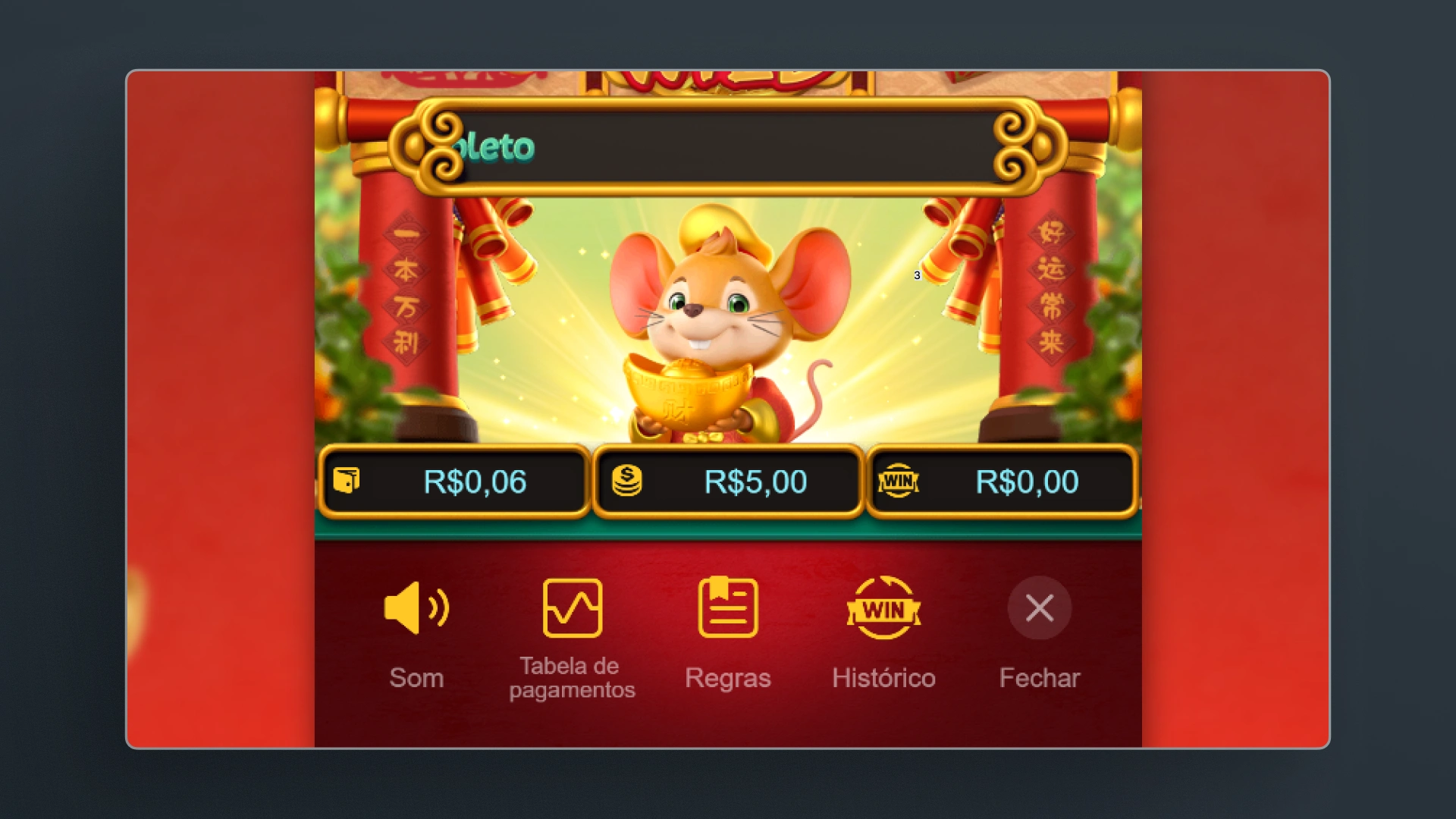 imagem Ative recursos importantes fortune mouse blaze