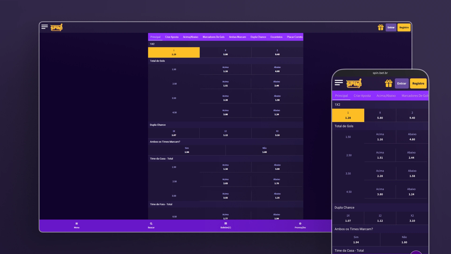imagem Como fazer uma aposta Spin Bet