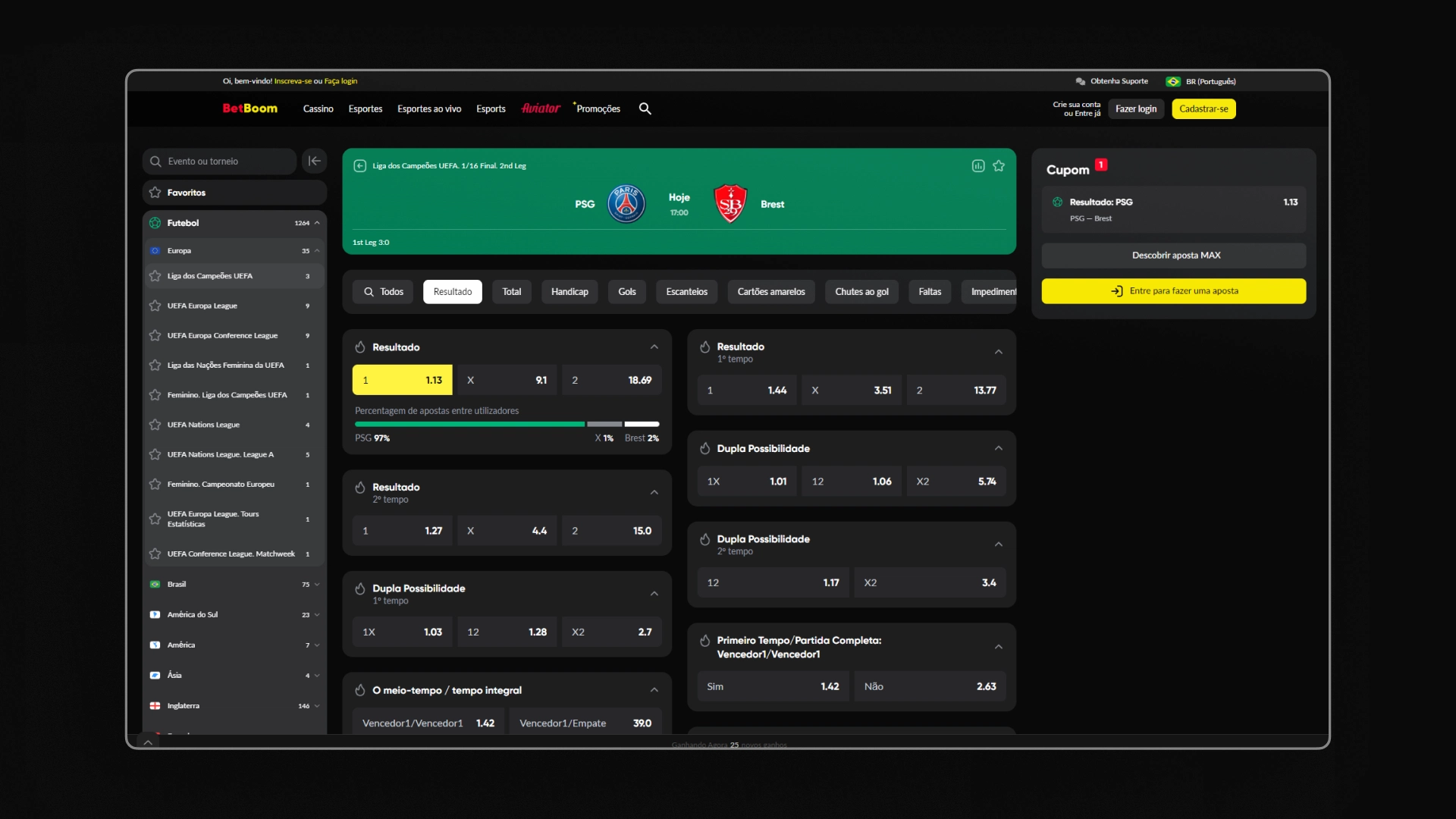 imagem Como fazer uma aposta betboom