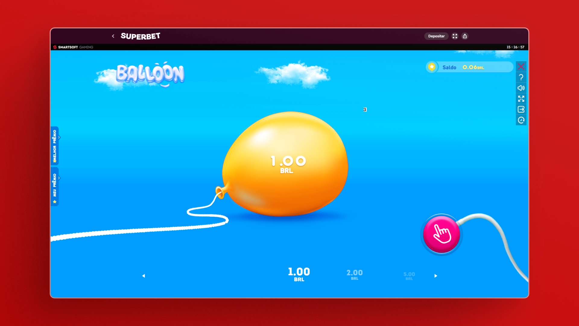imagem Inicie uma rodada Balloon superbet