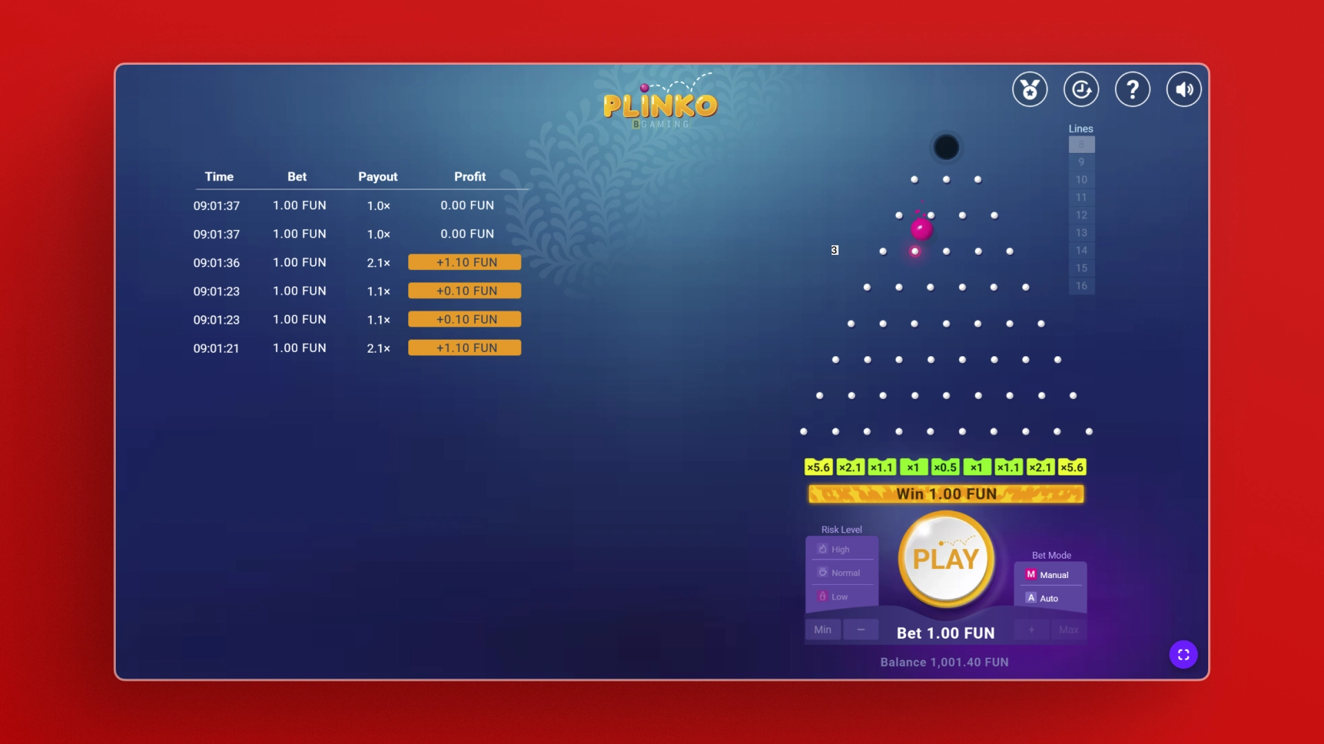 imagem Inicie uma rodada plinko superbet