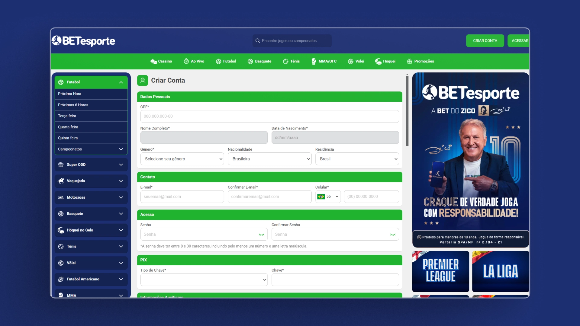 imagem cadastro betesporte