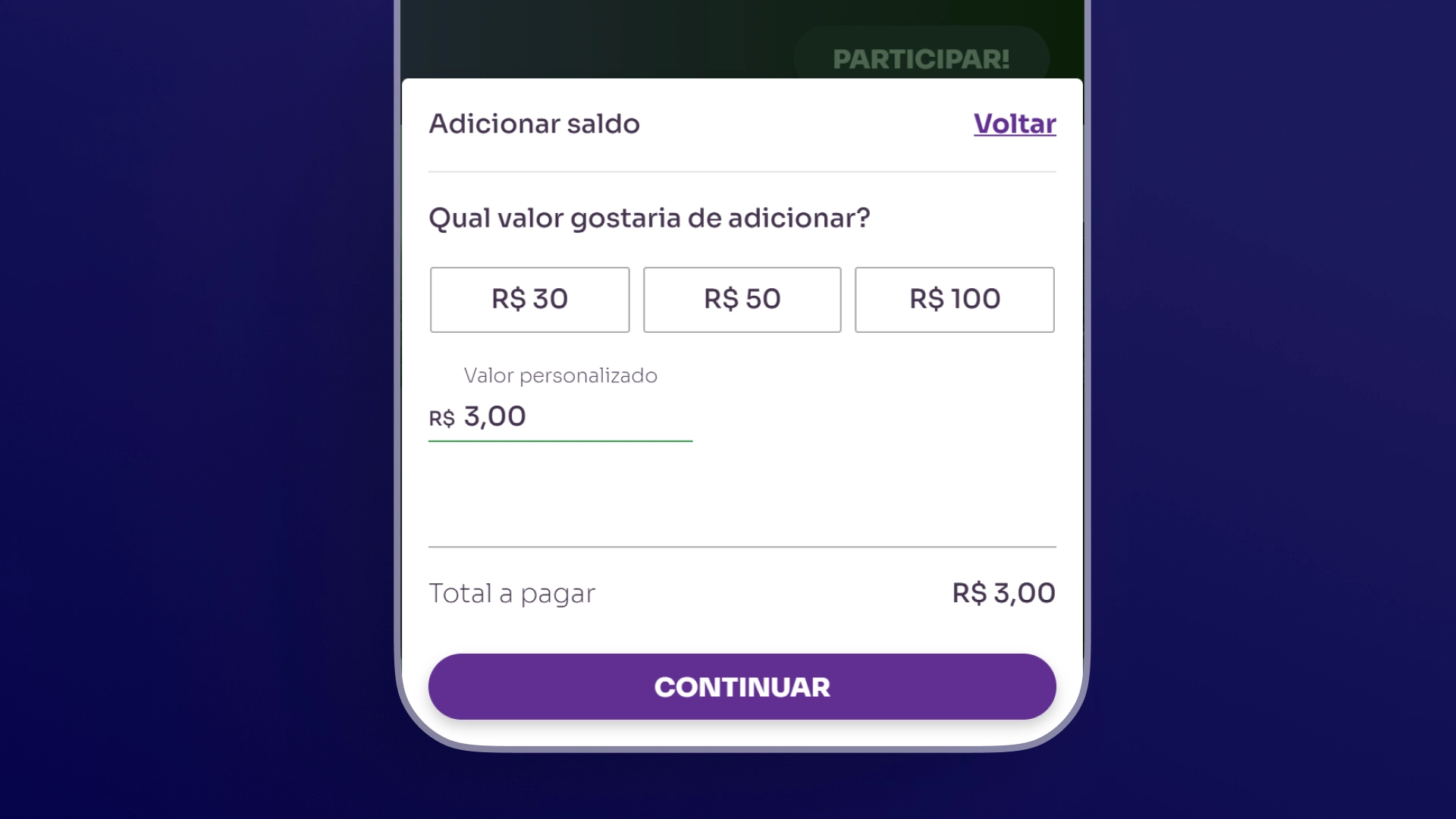 imagem deposito Sorte Online