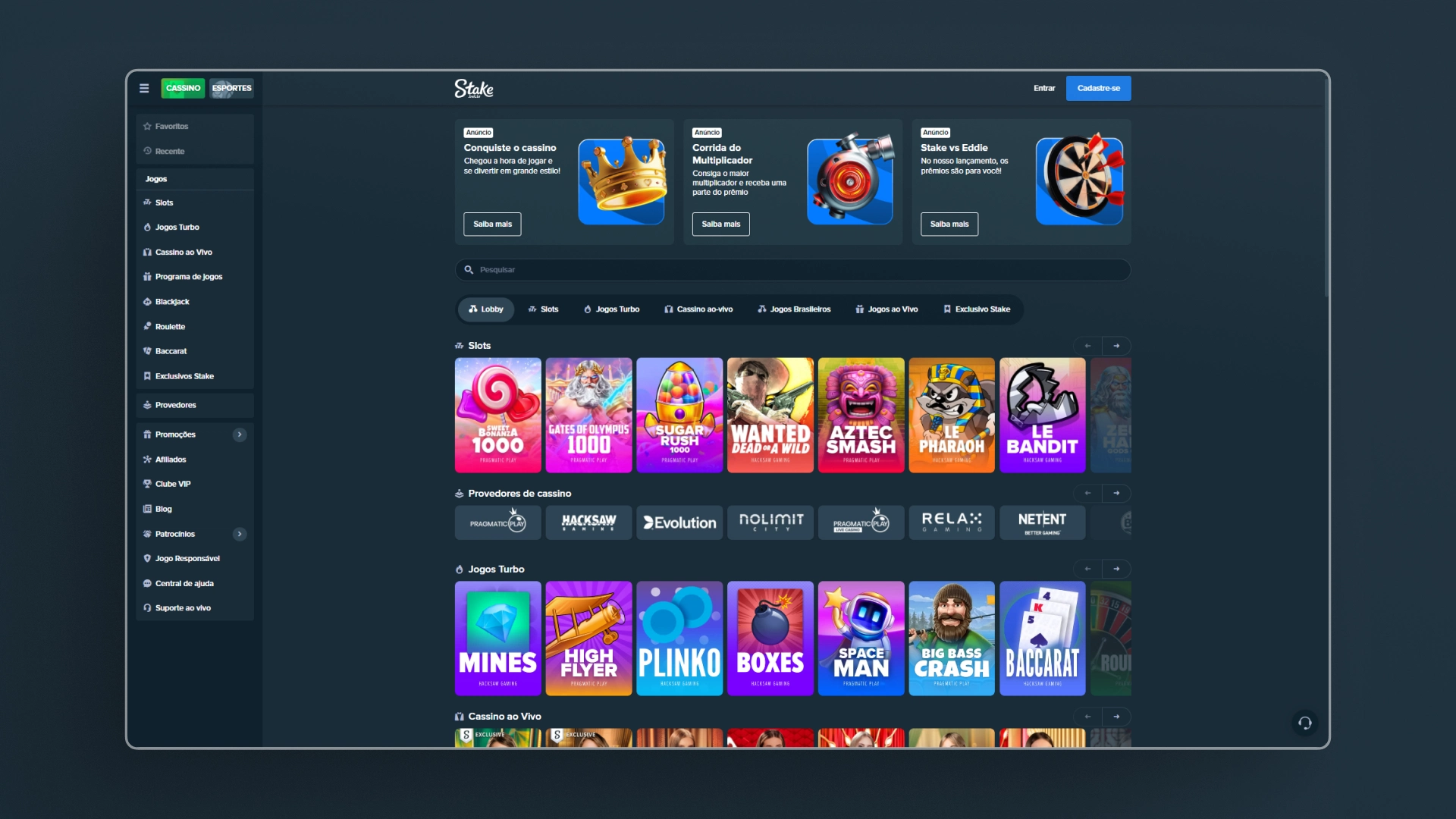 imagem ilustrativa cassino stake