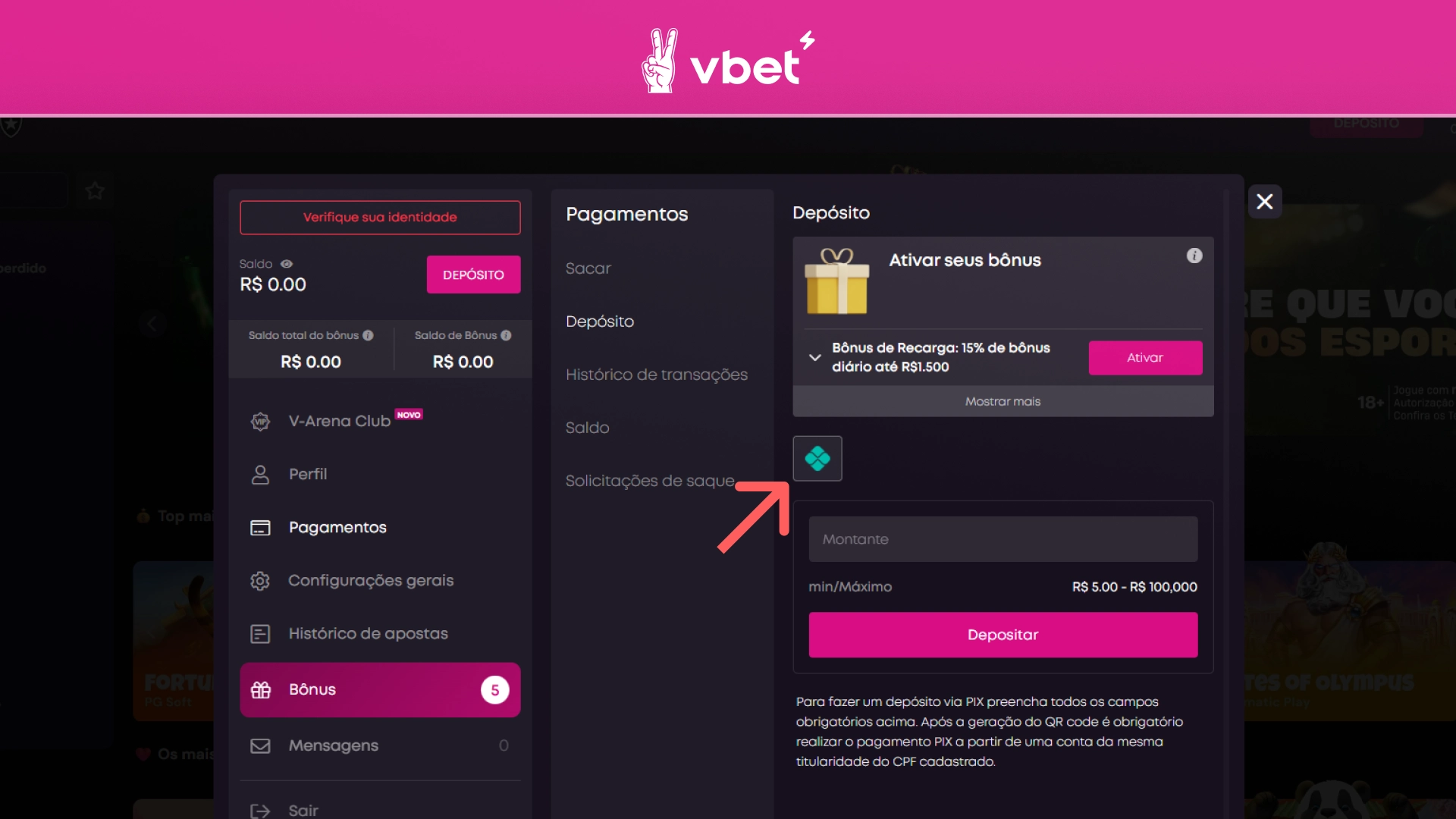 deposito-VBET