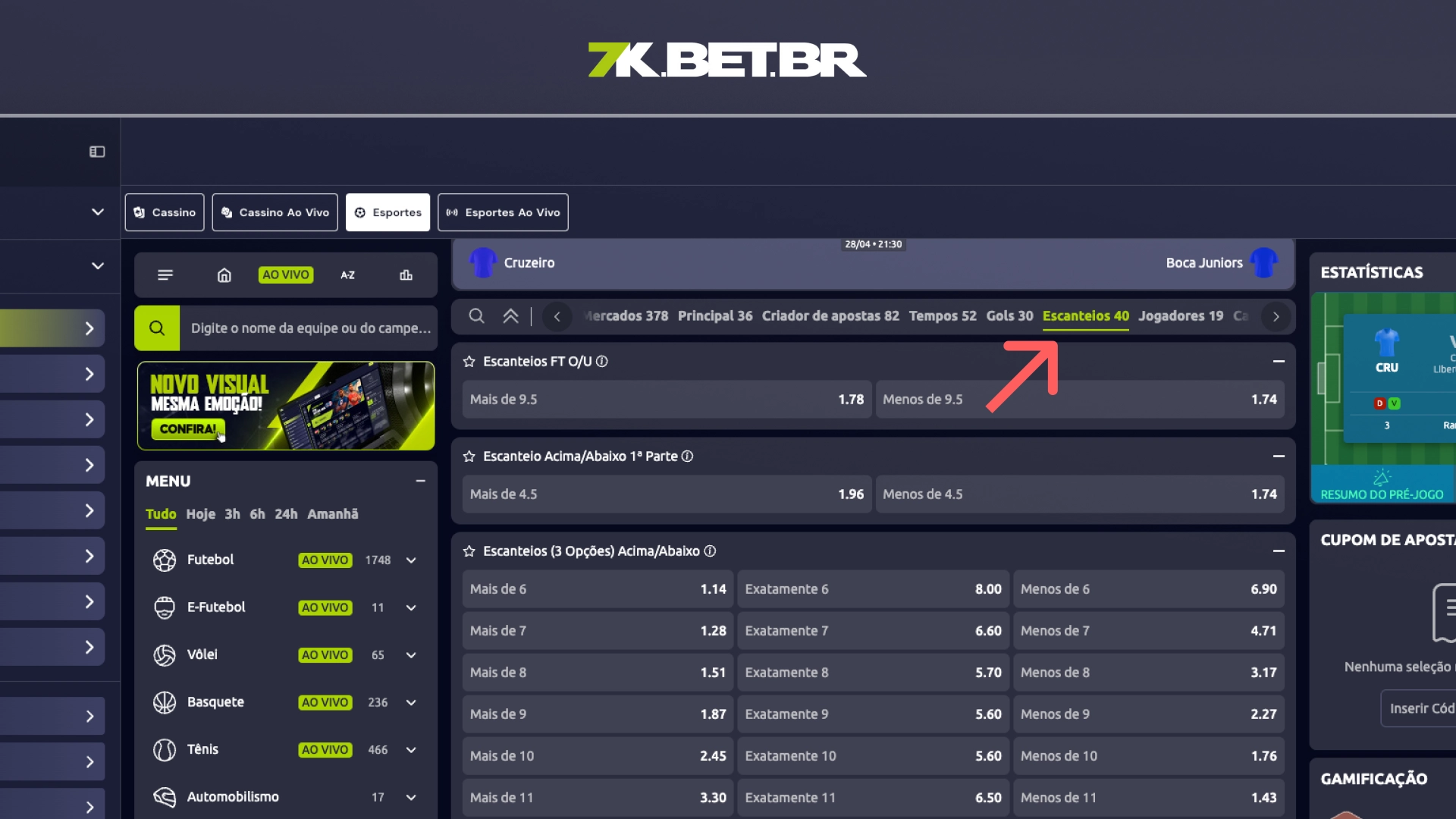 escanteios-Bet7K
