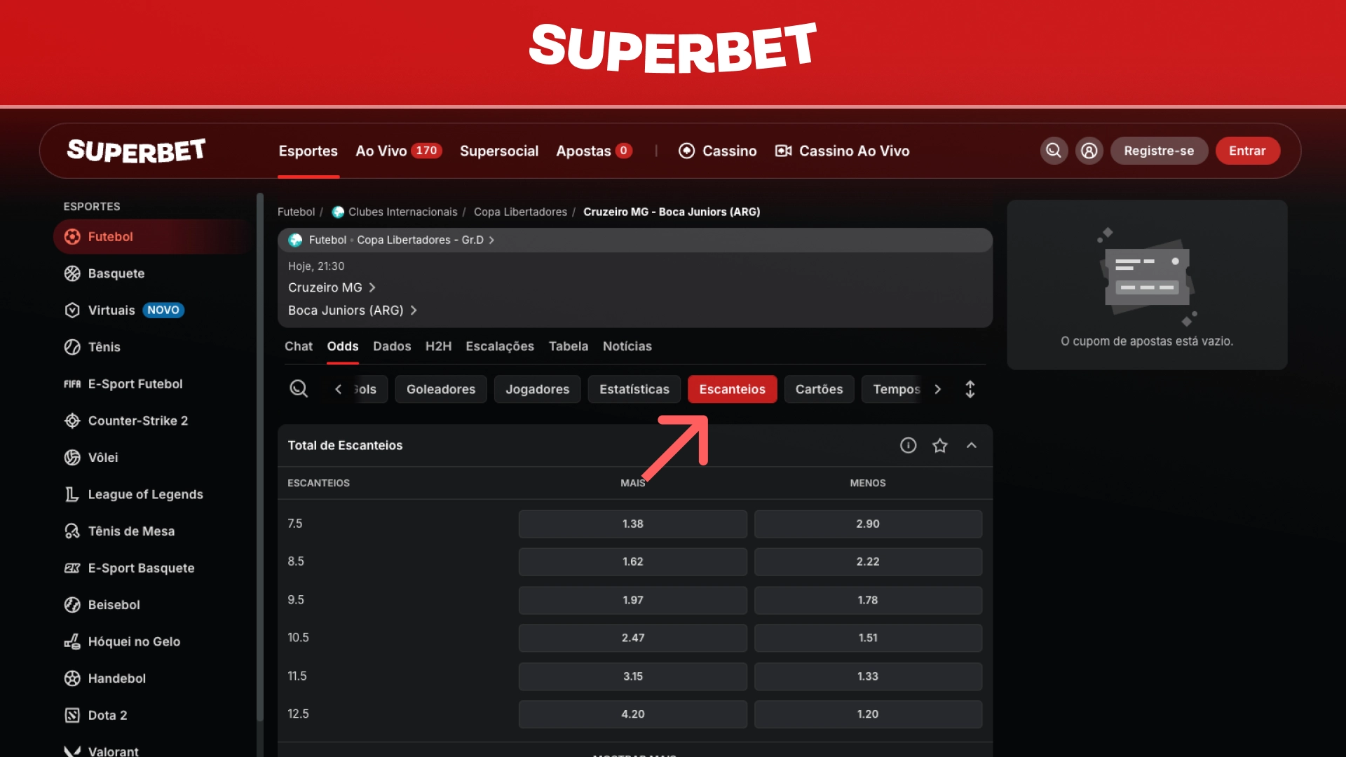 escanteios-superbet