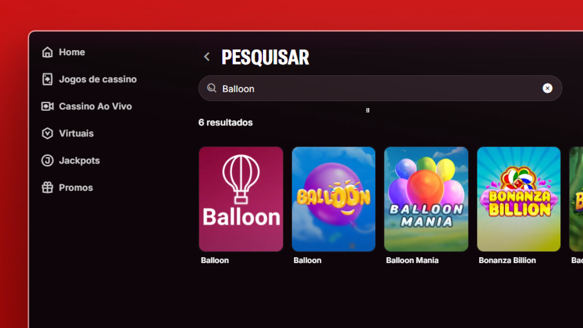 imagem jogo Balloon superbet