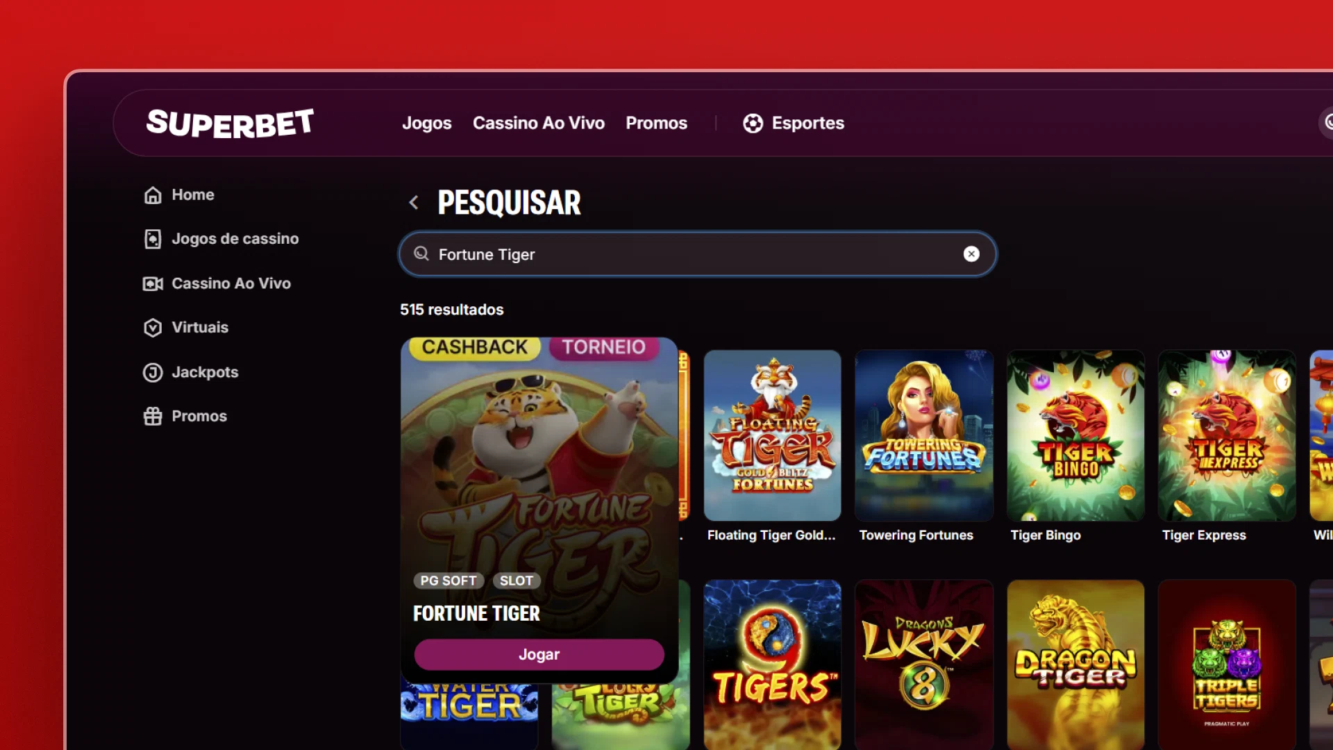 imagem jogo fortune tiger superbet