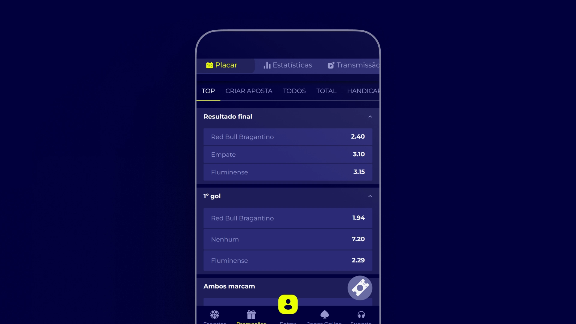 imagem mockup mobile app alfabet