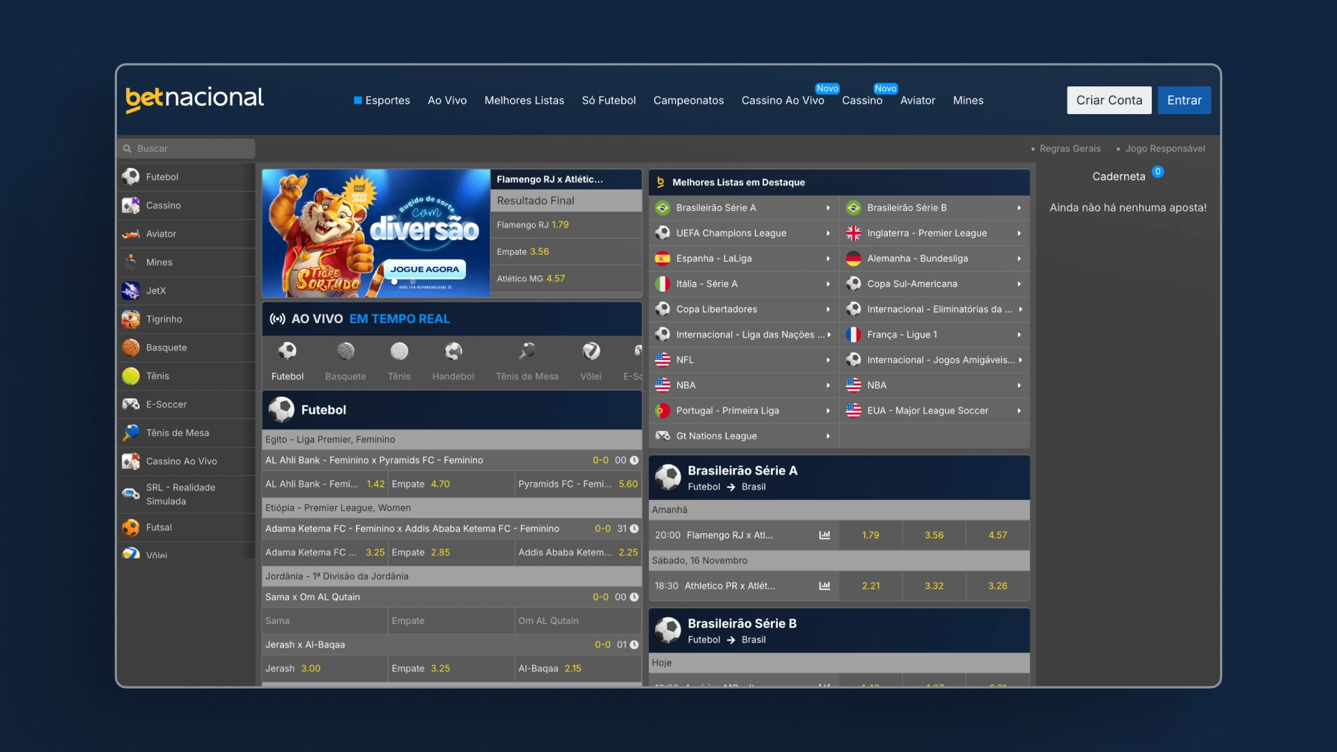 imagem pagina inicial Betnacional