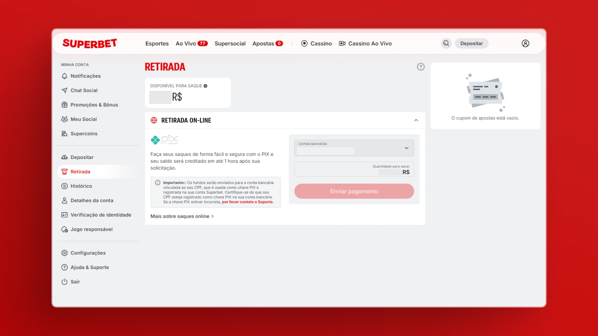 imagem screenshot saque superbet