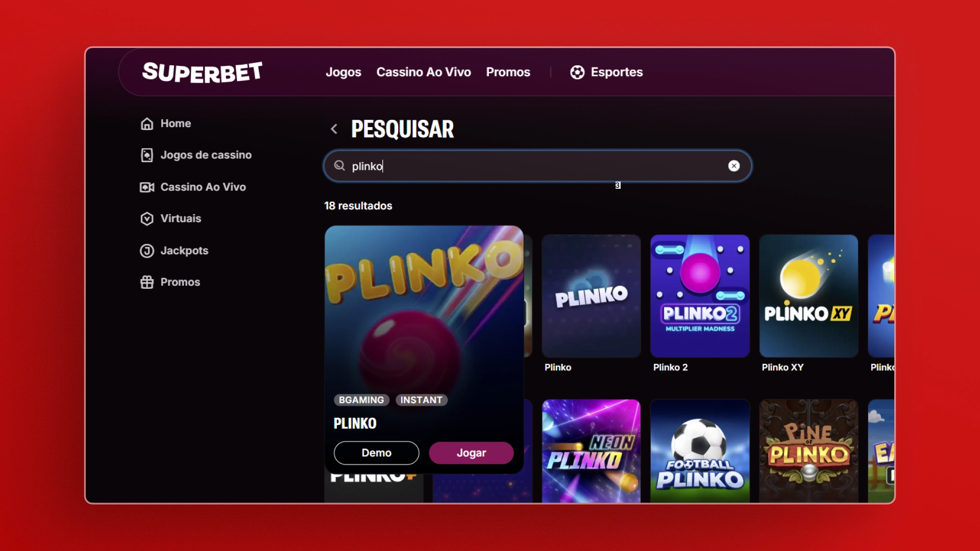 imagem versão demo plinko superbet
