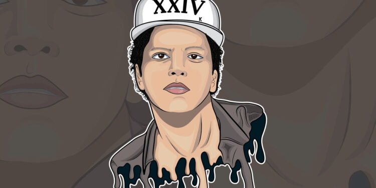 Ilustração de Bruno Mars - depositphotos.com / JCarlosTorresR