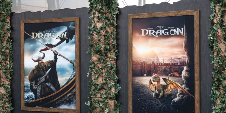 Cartazes do filme "Como treinar o seu dragão" - depositphotos.com / Image Press Agency