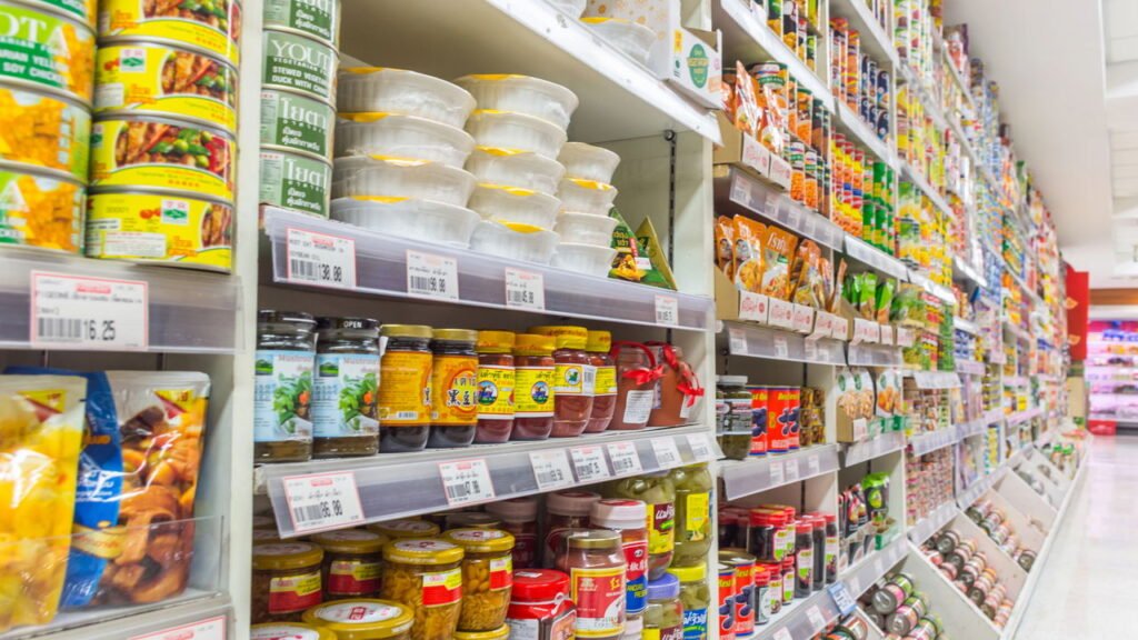 Alimentos no supermercado