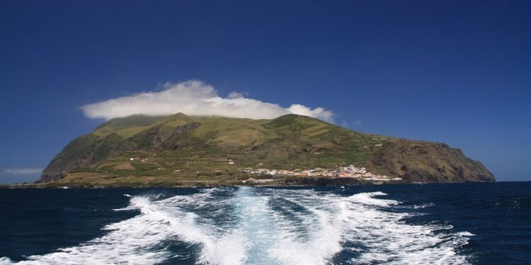 Ilha do Corvo, nos Açores, em Portugal