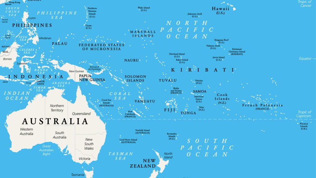 Oceania mapa