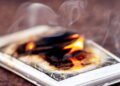 Celular pegando fogo