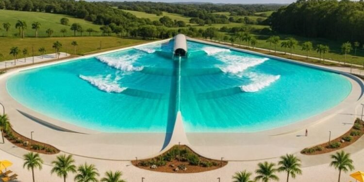 Piscina com ondas
