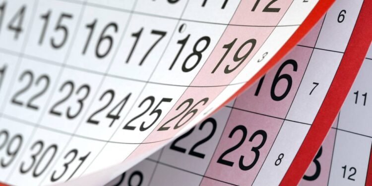 Calendário do 5º dia útil de 2026 para todos os meses