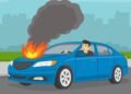 O que fazer se o carro pegar fogo durante a direção