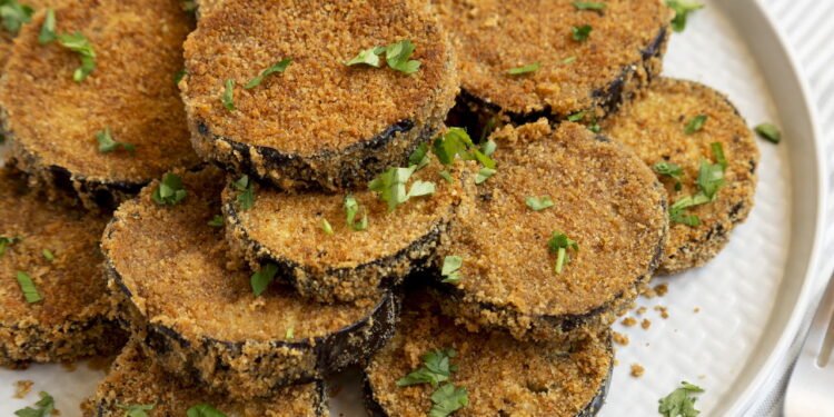 Receita de Berinjela à Milanesa na Airfryer Crocante e Saudável sempre