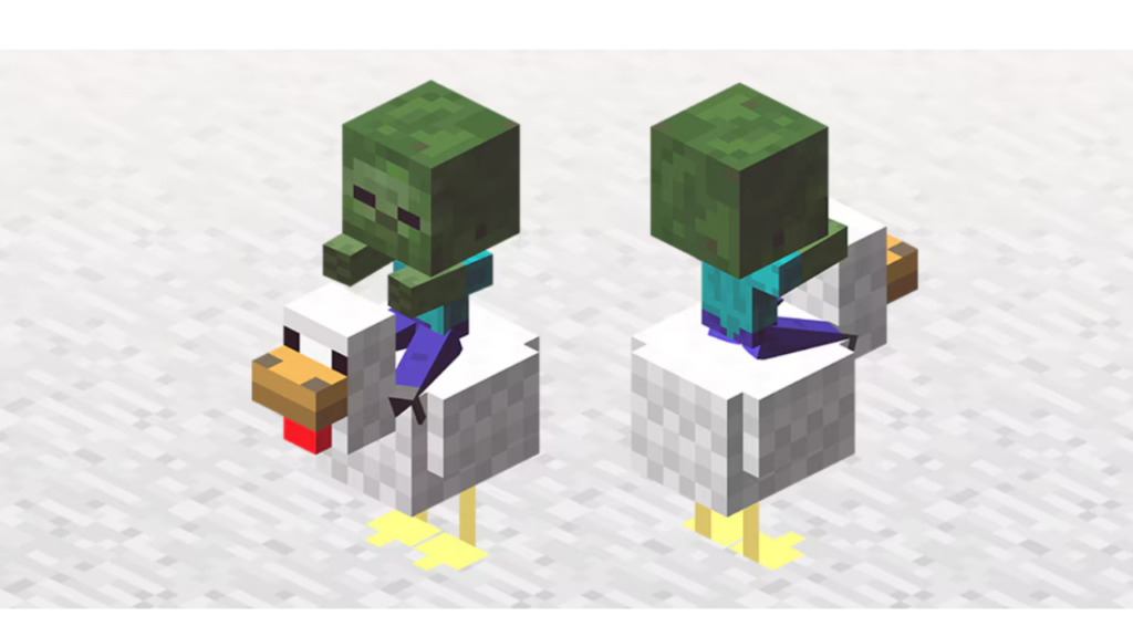 O que é o meme do "Chicken Jockey'" no Minecraft?