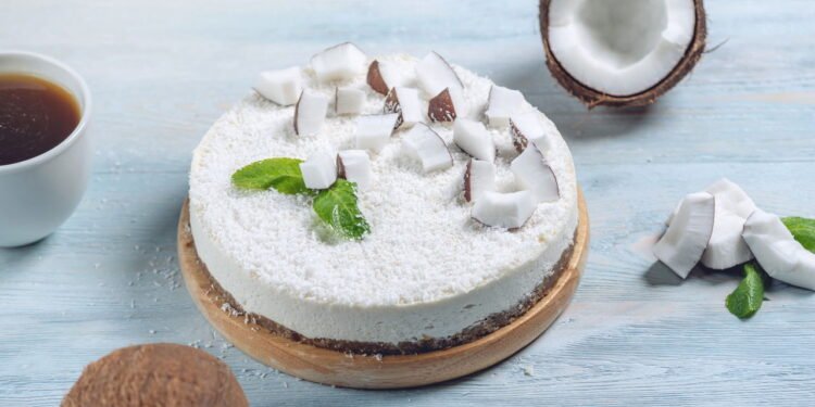 Esse bolo de coco é leve, macio, nutritivo e feito sem farinha de trigo