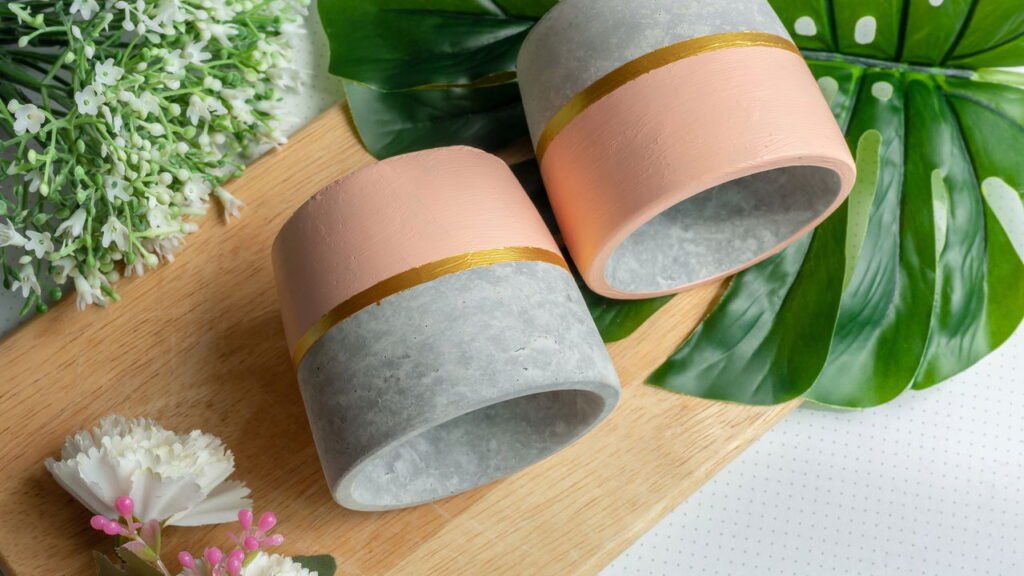 Vasos de cimento são tendência e deixam a casa mais estilosa