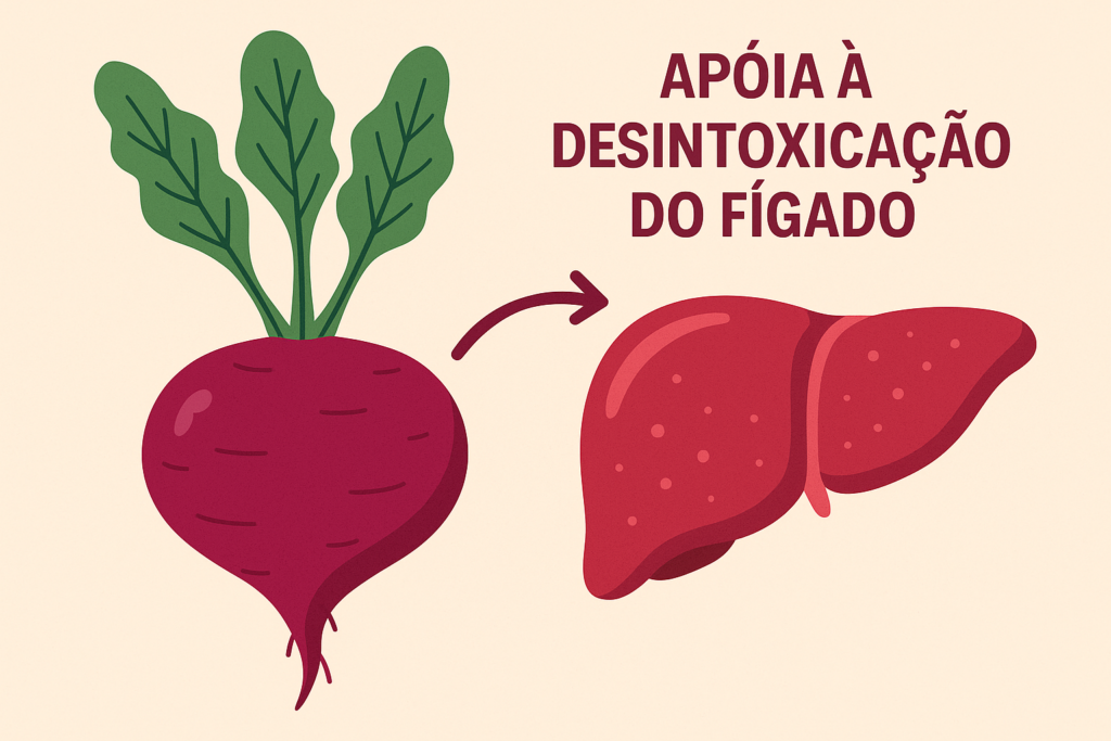 Comer beterraba ajuda na desintoxicação do fígado.