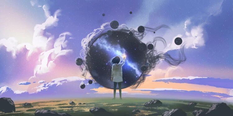 Garota e portal // Créditos: depositphotos.com / grandfailure