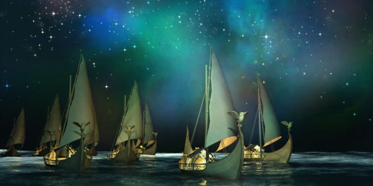 Estrelas com barquinhos a vela // Créditos: depositphotos.com / Majorgaine