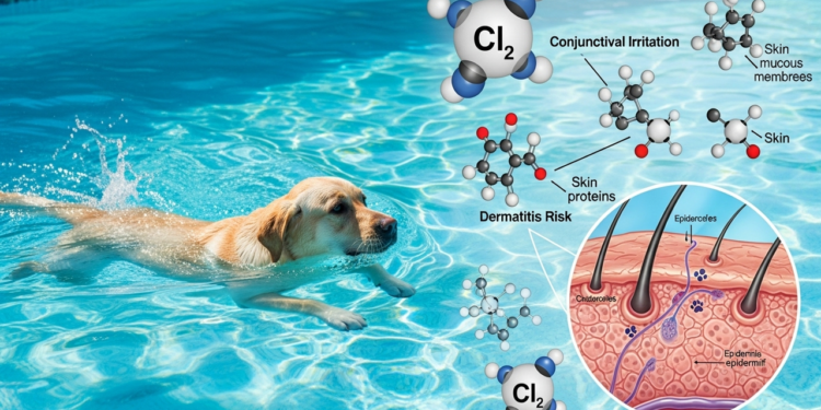 É perigoso para cães nadar em piscinas com cloro? É o que diz a ciência