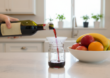 Como usar vinho antigo para tirar moscas das frutas na sua cozinha